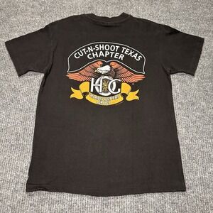 Harley Davidson Motorcycle Shirt Cut-N-Shoot Texas Men's Sz Medium‎ Black
